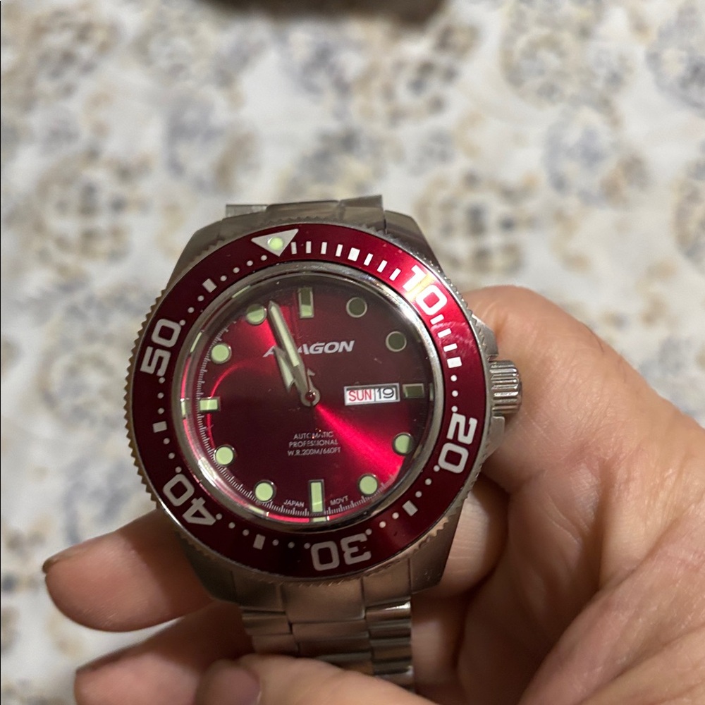 Men's Red Dive Watch